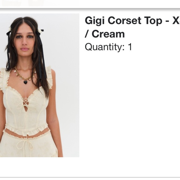 For love and lemons Gigi Corset Top NWT XS - Picture 2 of 5